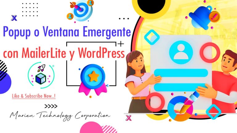 💥¡Ventana emergente o Popup en MailerLite y WordPress!✅